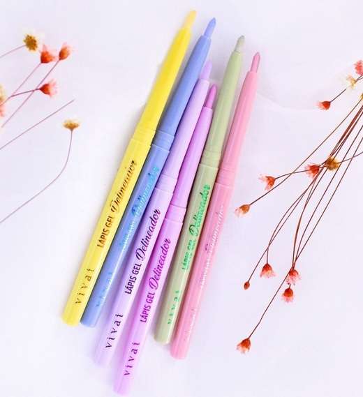 Lápis Gel Delineador Rosa Vivai