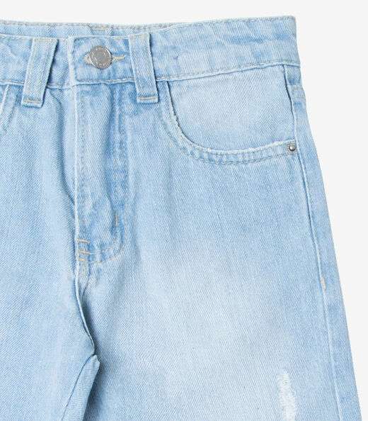 Bermuda Masculina Infantil Jeans Trick Nick Azul