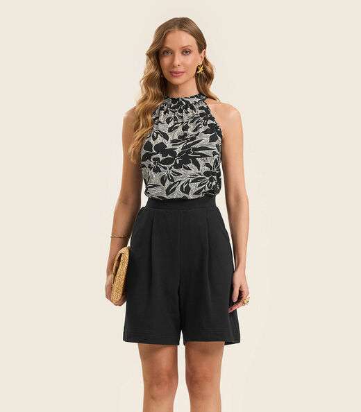 Regata Feminina em Viscotorcion Rovitex Preto