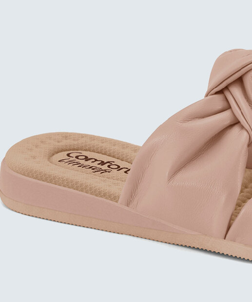 Rasteirinha Feminina Tiras Nó Conforto Comfortflex