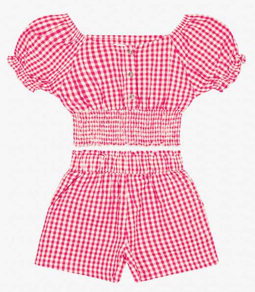 Conjunto Menina Blusa com Shorts Trick Nick Rosa