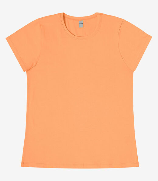 Blusa Feminina Cotton Leve Básica Rovitex Laranja