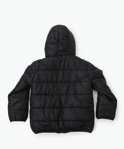 Jaqueta Infantil Puffer Capuz Tam 4 a 10 Marisa Preto