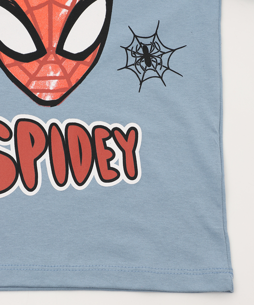 Conjunto Infantil Homem Aranha Marvel Tam 4 a 10 Azul