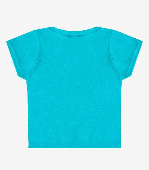 Blusa Básica Infantil Manga Curta Lisa Soletex Verde