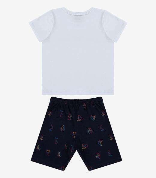 Conjunto Infantil Camiseta e Bermuda Select Azul