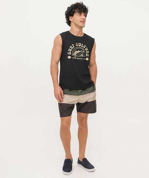 Bermuda Masculina Surf Listras Marisa Verde