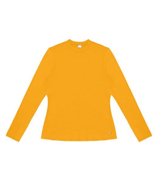 Blusa Feminina Manga Longa Gola Alta Rovitex Amarelo