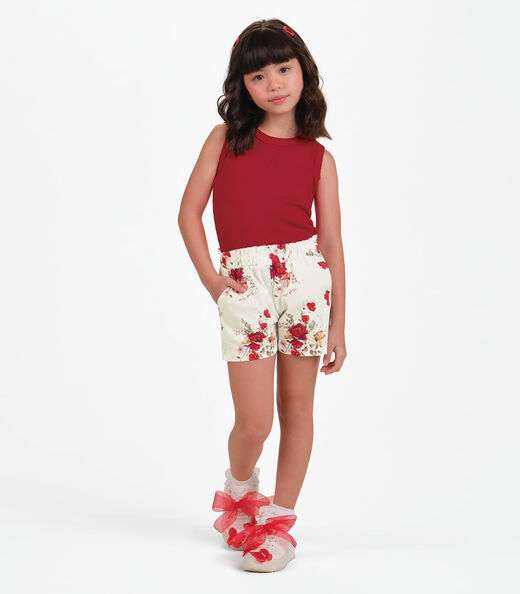 Conjunto Regata com Shorts Menina Trick Nick Vermelho