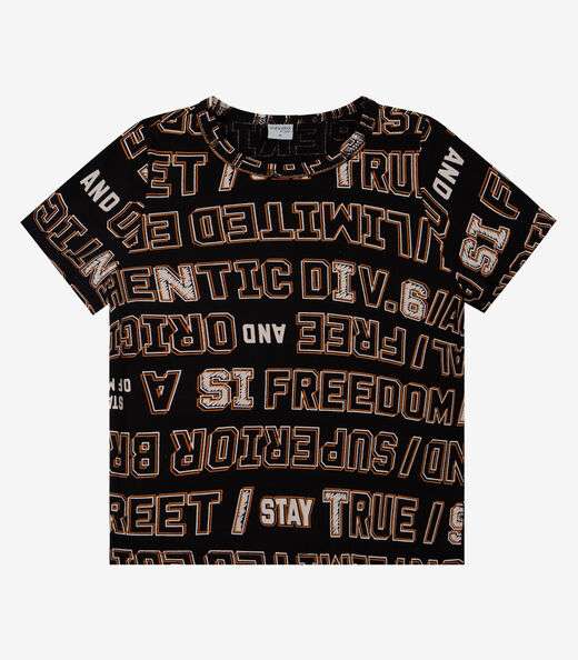 Camiseta Infantil Masculina Infinita Cor Preto