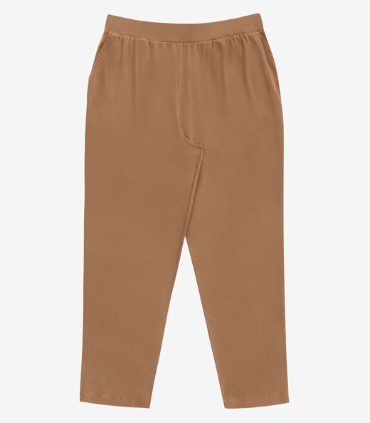 Image_Calça Feminina Plus Size Em Molecotton Secret Glam Marrom