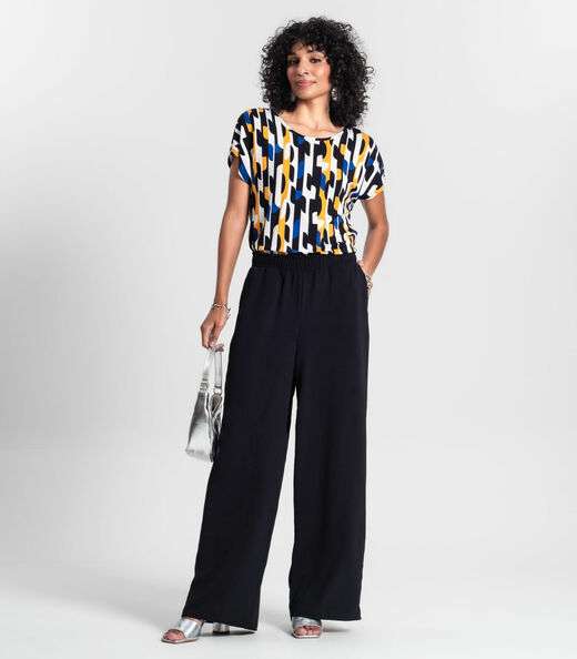 Blusa Feminina Estampada Rovitex Amarelo