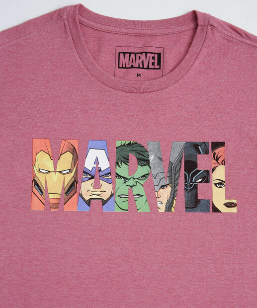 Camiseta Masculina Vingadores Manga Curta Marvel