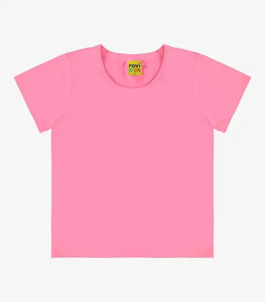 Blusa Básica Infantil Feminina Rovitex Kids Rosa