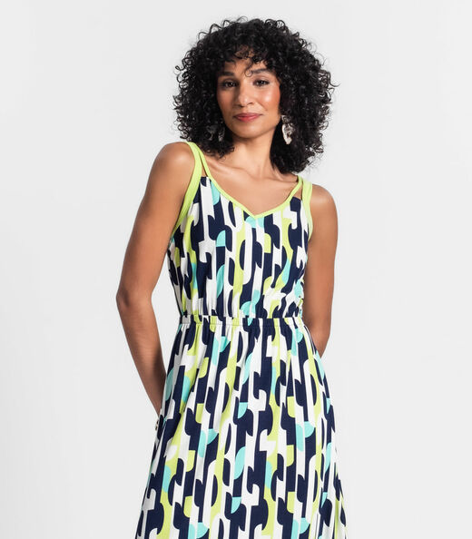 Vestido Midi De Alça Rovitex Verde