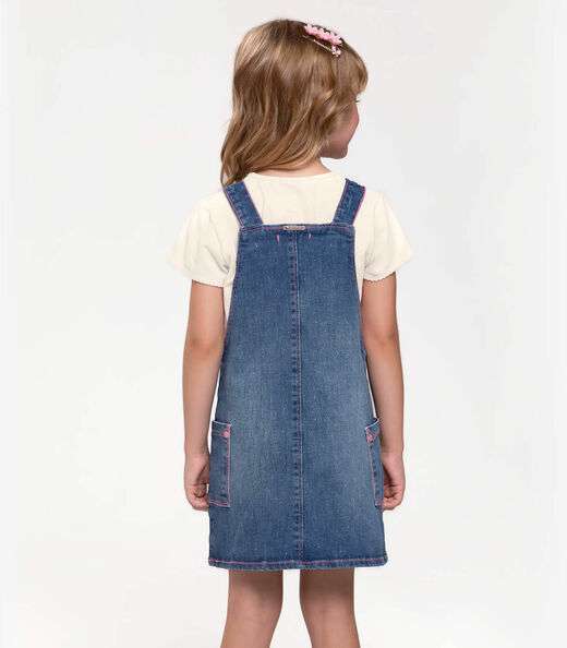 Conjunto Infantil Blusa Com Salopete Trick Nick Azul