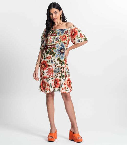 Vestido Ciganinha Infinita Cor Laranja