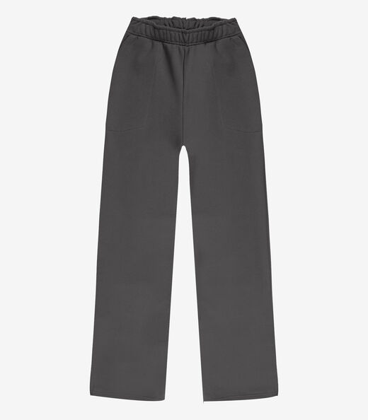 Calça Feminina Em Moletom Peluciado Infinita Cor Cinza