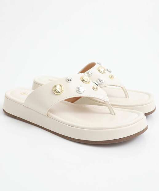 Tamanco Feminino Via Uno Off White