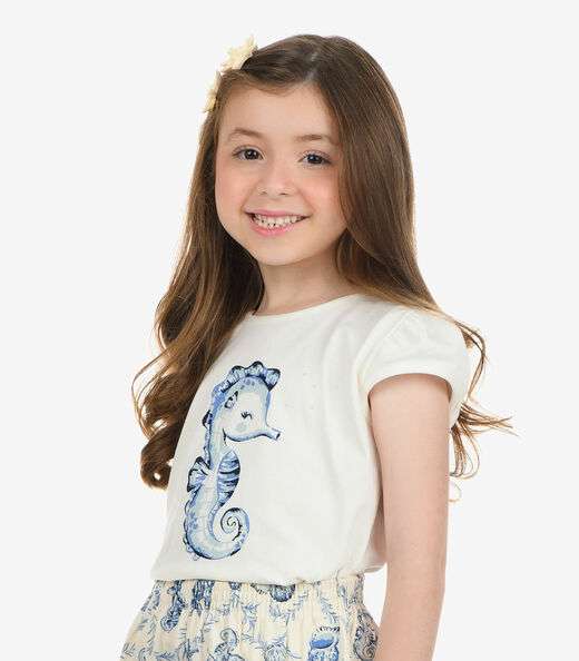 Conjunto Blusa Com Shorts Rovi Kids Bege