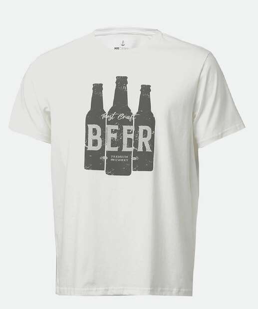 Camiseta Masculina Estampa Frontal Manga Curta MR