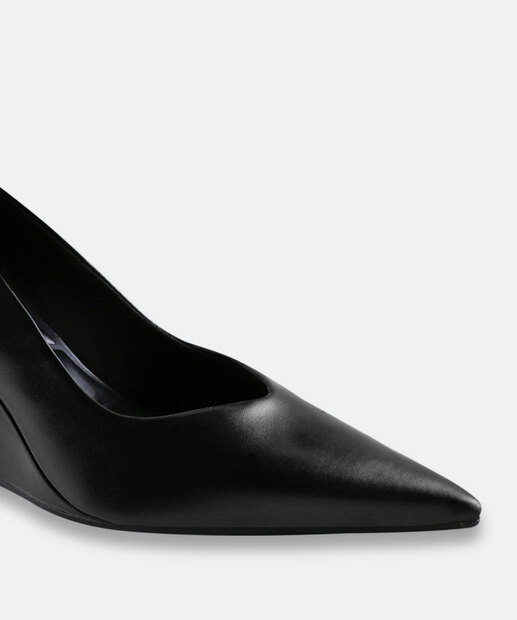 Scarpin Feminino Salto Anabela Via Uno Preto