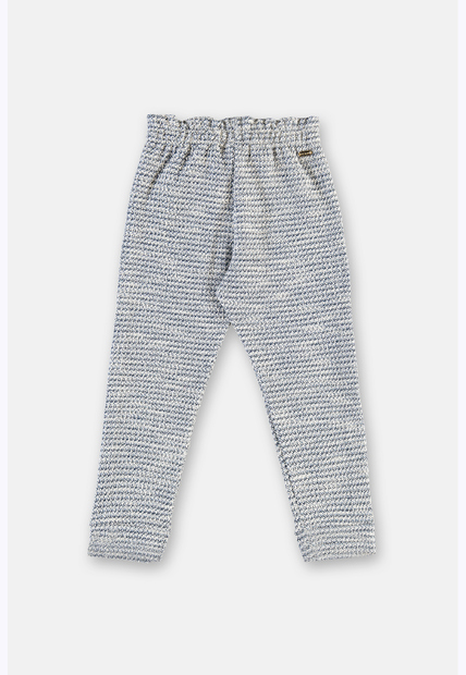 Calça Infantil Menina Em Malha Tweed Up Baby