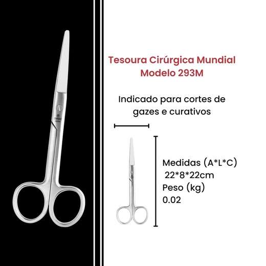 Tesoura Cirúrgica Professional Podologia Mundial 293m