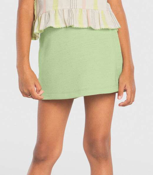 Conjunto Infantil Blusa Com Shorts Saia Trick Nick Verde