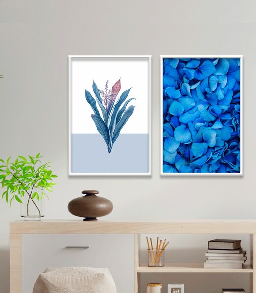 Kit 2 Placas Decorativas Adesivadas Wevans Azul