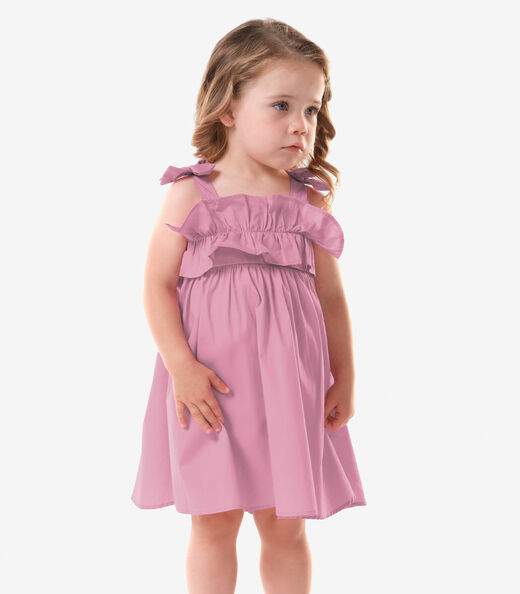 Image_Vestido Infantil Feminino Tricoline Trick Nick Rosa