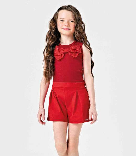 Conjunto Infantil Regata La?o E Shorts Trick Nick Vermelho