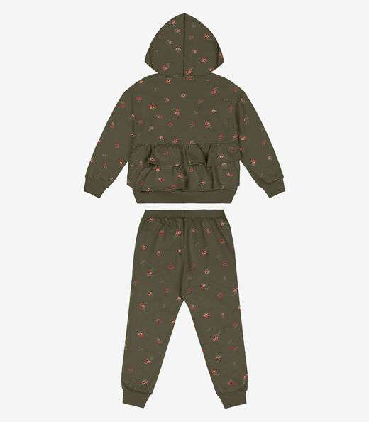 Conjunto Jaqueta Com Capuz e Calça Trick Nick Verde