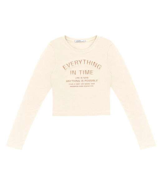 Blusa Feminino Manga Longa Endless Bege