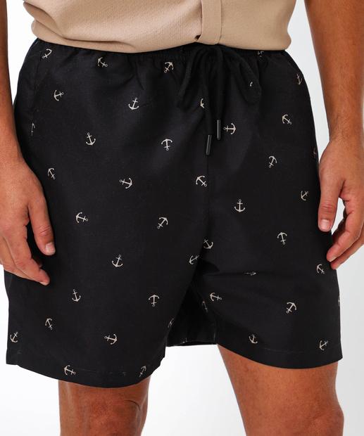 Bermuda Masculina Surf Âncoras Marisa Preto