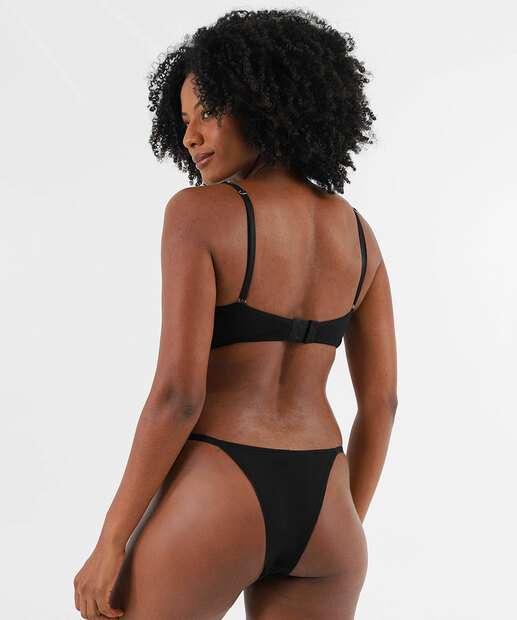 Sutiã Bra Top Recorte Renda Bojo Marisa Preto