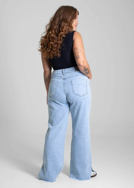 Calça Jeans Sawary Wide Leg Petit - 281181