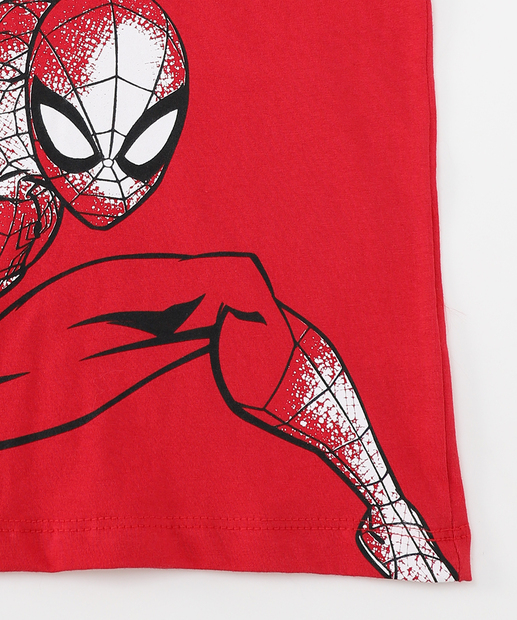 Camiseta Infantil Homem Aranha Tam 4 a 10 Vermelho
