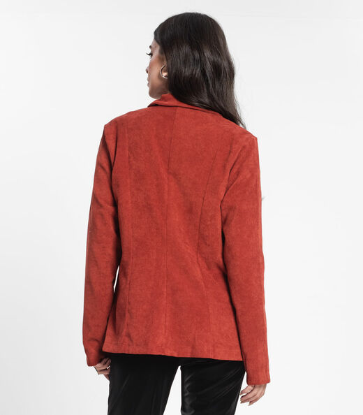 Blazer Feminino De Veludo Cotelê Misso Vermelho