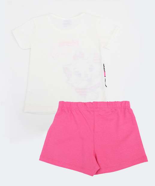 Conjunto Infantil Marie Disney Tam 1 a 3 Rosa