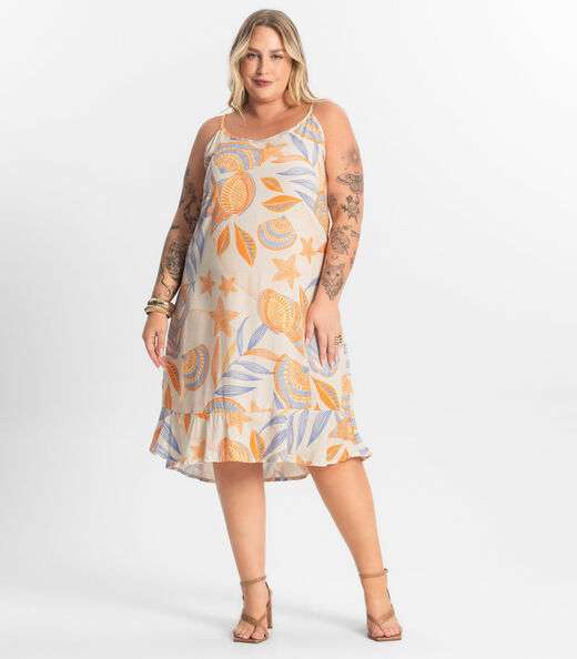 Vestido Curto Secret Glam Bege