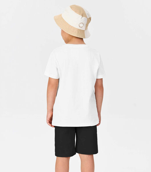 Conjunto Menina Camiseta Com Bermuda Trick Nick Branco