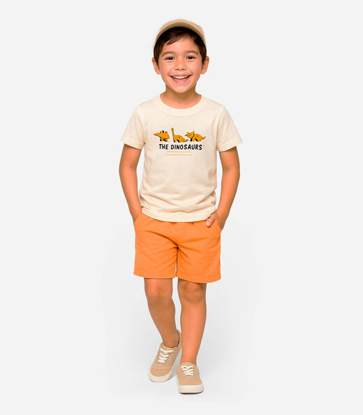 Image_Conjunto Infantil Camiseta Com Bermuda Select Bege