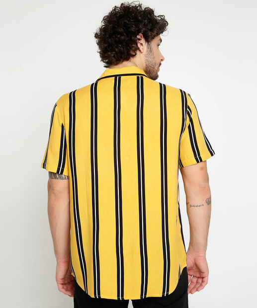 Camisa Masculina Listrada Manga Curta MR