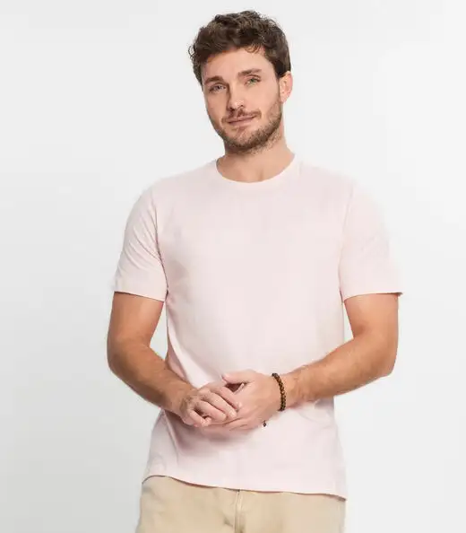 Camiseta Básica Masculina Diametro Rosa