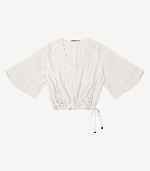Blusa Feminina Manga 3/4 Endless Bege