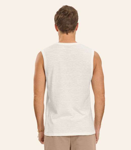 Regata em Meia Malha Masculino Diametro Bege