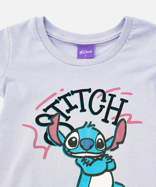 Blusa Infantil Stitch Disney Tam 1 a 3 Roxo
