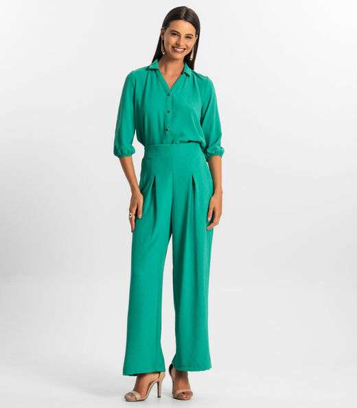 Image_Calça Reta Feminina Rovitex Verde