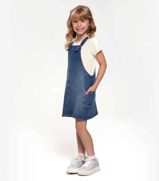 Conjunto Infantil Blusa Com Salopete Trick Nick Azul